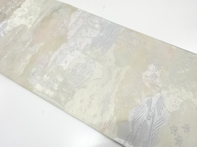 JAPANESE FUKURO OBI / WOVEN FLORAL RAFT